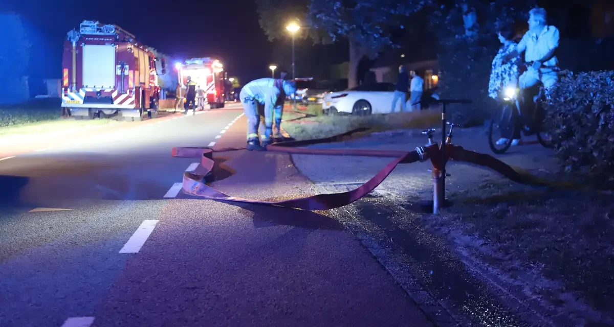 Grote brand verwoest schuur in Luyksgestel